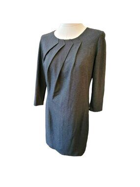 Lafayette 148 Grey Dress Classic Career Staple Straight Womans Size 8 JJ3077